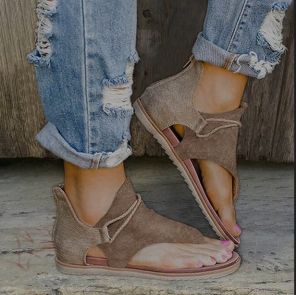 Women’s Casual Open-Toe Sandals in Taupe